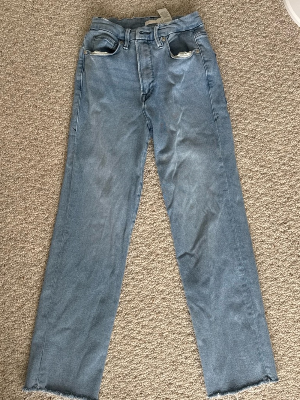 Good American Light Blue Straight-Leg Jeans